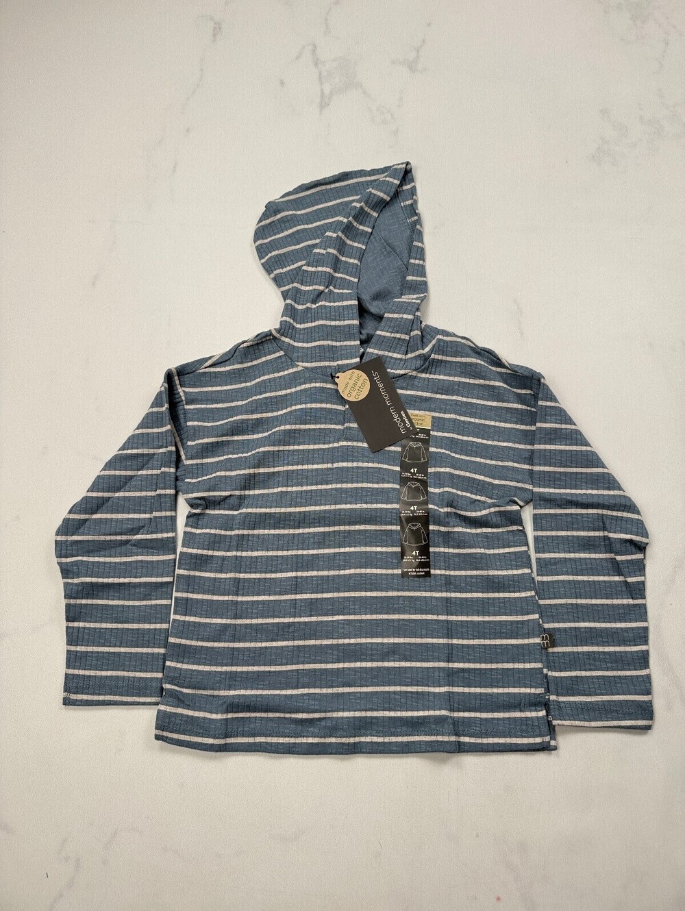 Modern Moments Hoodie Pullover Blue Contemporary Everyday Essential - Boys 4T